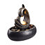 Teamson Home PT-TF0004-UK Grey/Bronze Zen Indoor Tabletop Fountain with Pump & LED Lights