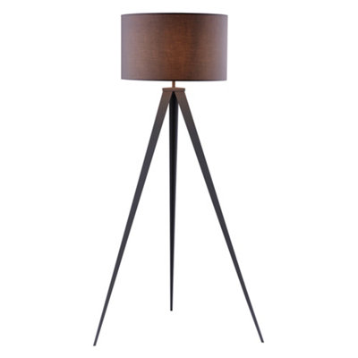 Teamson Home Romanza Tripod Floor Lamp with Grey Finish Shade - 55 x 55 x 157 (cm)