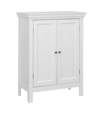 Teamson Home Stratford ELG-676 White Bathroom Standing Cabinet with 2 Shelves