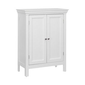 Teamson Home Stratford ELG-676 White Bathroom Standing Cabinet with 2 Shelves