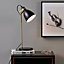 Teamson Home Table Lamp with Marble Base - Modern Lighting - Black/Antique Brass - 20 x 16 x 49.5 (cm)