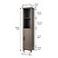 Teamson Home Tall Column Wooden Bathroom Cabinet with Door and Open Shelves - Bathroom Storage - Salt Oak - 159.4 x 33 x 38 (cm)