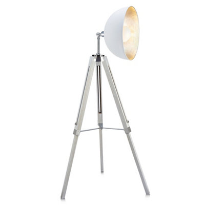 Teamson Home VN-L00018-UK Fascino White Floor Lamp With Foot Switch