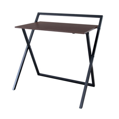 Teamson Home VNF-00094 Brown/Black Desk with Metal Cross Legs