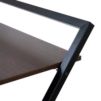 Teamson Home VNF-00094 Brown/Black Desk with Metal Cross Legs
