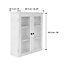 Teamson Home Wall Mounted Bathroom Cabinet with 2 Glass Doors - Bathroom Storage - White - 20.3 x 56.5 x 63.5 (cm)