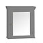 Teamson Home Wall Mounted Mirrored Bathroom Medicine Cabinet - Bathroom Storage - Grey - 47 x 14 x 50.8 (cm)