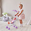 Teamson Kids - Baby Doll Stroller with Parasol - Purple / Stars