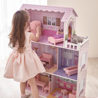 Teamson Kids Poppenhuis Voor 12 Poppen met 17 Accessoires - Accessoires Voor Poppen - Kinderspeelgoed - Veelkleurig