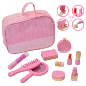 Teamson Kids - Fashion Polka Dot Print Chloe Wooden Vanity  Accessories Makeup kit