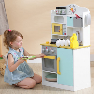 Teamson Kids Little Chef Florence Classic Interactive Wooden Play Kitchen, White