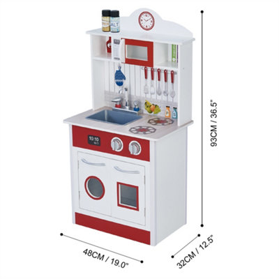 Teamson Kids Little Chef Madrid Classic Interactive Wooden Play Kitchen, White