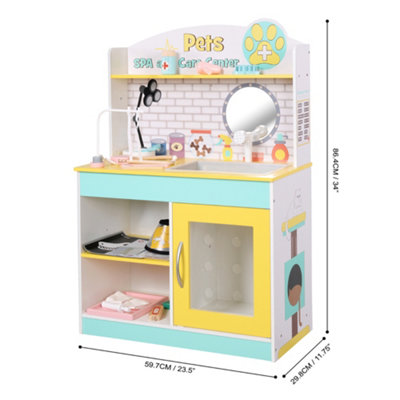 Teamson Kids Little Helper Wooden Pet Care and Veterinary Clinic Playset
