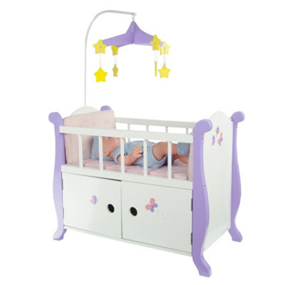 Dolls wooden 2024 cot with door