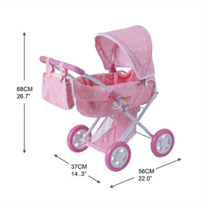 Teamson Kids Twinkle Stars Princess Deluxe Baby Doll Stroller