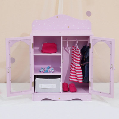 Teamson Kids Twinkle Stars Princess Fancy Closet Hangers for 18" Dolls
