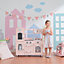 Teamson Kids Westchester Large Wooden Play Kitchen Playset Toy with Chalkboard & Accessories - Pink