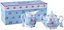 Teapot Sets Teapot Sugar Bowl and Cream Milk Jug Vintage Vintage Gift Box(Blue)