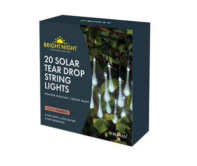Tear Drop Solar Bright String Lights