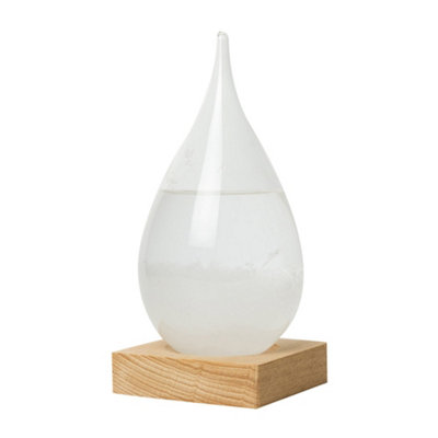 Teardrop Shaped Storm Glass on Decorative Stand