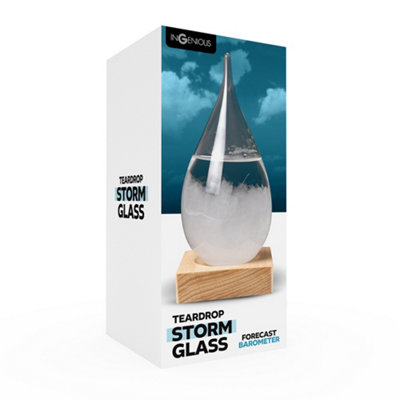 Teardrop Shaped Storm Glass on Decorative Stand - 3