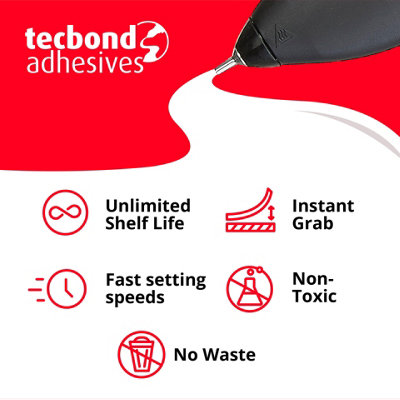 Tecbond 280 - 12mm Long Open Time Hot Melt Construction Adhesive - 10 Stick Pack