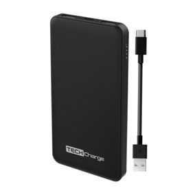 Tech Charge 5000mAh Power Bank - Fast Charging Dual Port Battery Charger