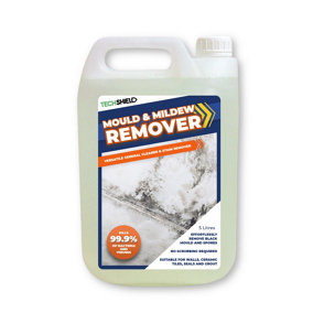 Tech Shield Mould & Mildew Remover 5L - Black Mould, Bacteria & Spores Cleaner - Versatile General Cleaner & Stain Remover