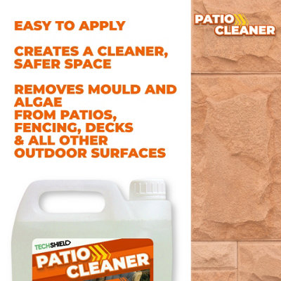 Tech Shield Patio Cleaner 5L - Mould and Algae Remover - For Outdoor Surfaces - Creates a Cleaner, Safer Space