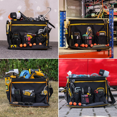 Technicians Tool Bag Heavy Duty with Multi Pockets Shoulder Strap ...