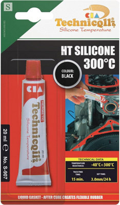 Technicqll 20ml Black Heat Resistant Silicone/Adhesive