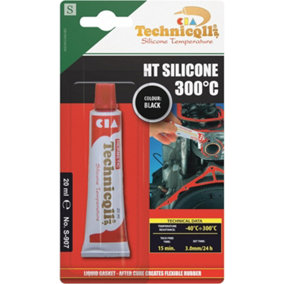 Technicqll 20ml Black Heat Resistant Silicone/Adhesive