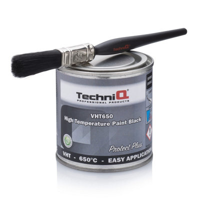 TechniQ Brushable Black VHT Very High Temp Paint 650 Degrees 250ml