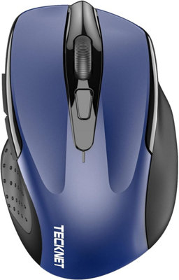 TECKNET BT Mouse: 2600 DPI, 5 levels, 24-month battery. Portable for laptop/PC/office.