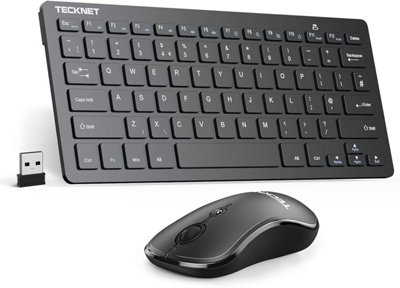 TECKNET Combo: Wireless keyboard & mouse, 2.4G, silent. 12-month ...