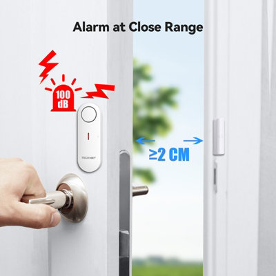 TECKNET Door Alarm Sensor, Window Alarm Sensors, 2-in-1 Alarm & Chime, 3-level Volume Control, Wireless Burglar Alarms(6 PCS)