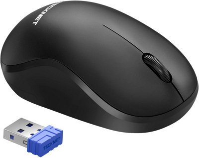 TECKNET Mouse: 2.4G, 3200 DPI, mini portable. 18-month battery for PC ...