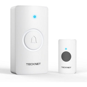 TECKNET Plug in Wireless Doorbell, IP65, 5-Level Volume, 60 chimes & LED Light, 4.5 Year battery life
