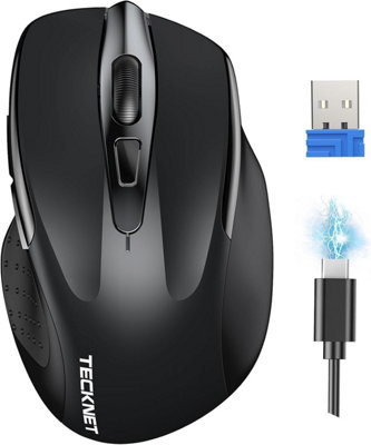 TECKNET PRO Mouse: 2.4G USB, 2600 DPI, 5 levels. 24-month battery, 6 ...