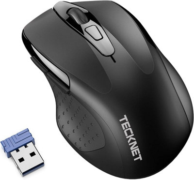 TECKNET Pro Mouse: 4000 DPI, 6 levels. 30mo battery, 36mo warranty. 2.4G for laptop.