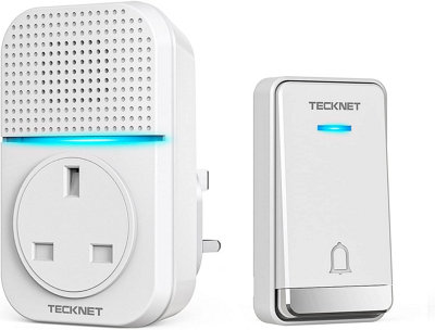 TECKNET Wireless Doorbell，Waterproof Door Bell Chime Kit with 1300 Fee