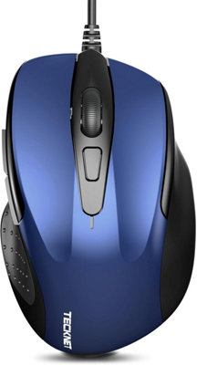 TECKNET Wired Mouse: 6400 DPI, 4 adjustable levels, 6 buttons ...
