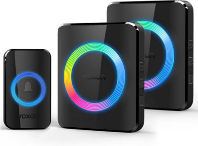 TECKNET Wireless Doorbell: 1300ft range, 120dB loud, IP65 waterproof. 2 ...