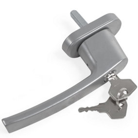 tectake 2 upvc window handles lockable - window handles upvc window locks - silver