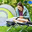 tectake 3 camping beds made of aluminium - folding camp bed single camp bed - blue