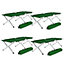 tectake 4 camping beds made of aluminium - folding camp bed single camp bed - green
