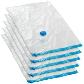 tectake 5 vacuum storage bags - vacuum bags storage bags - S (40 x 60 cm)