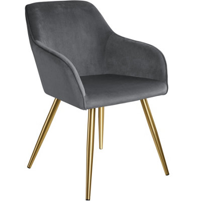 Gold accent 2024 desk chair