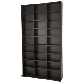 tectake Bookshelf Christel 9 tiers - bookcase shelving unit - black