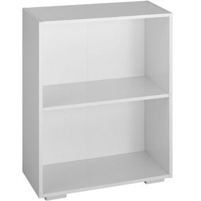 tectake Bookshelf Lexi bookcase with 2 shelves - shelf corner shelf - white